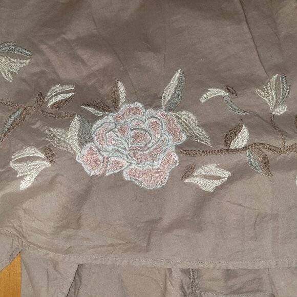 A.N.A. (A New Approach) Embroidered Cotton Ruffle Midi Skirt - Size 8 - Picture 5 of 8